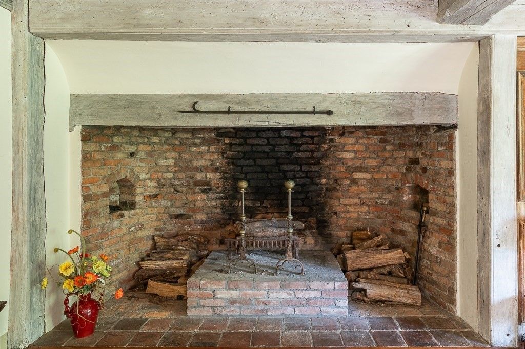Fireplace, Interior, Stone Walls