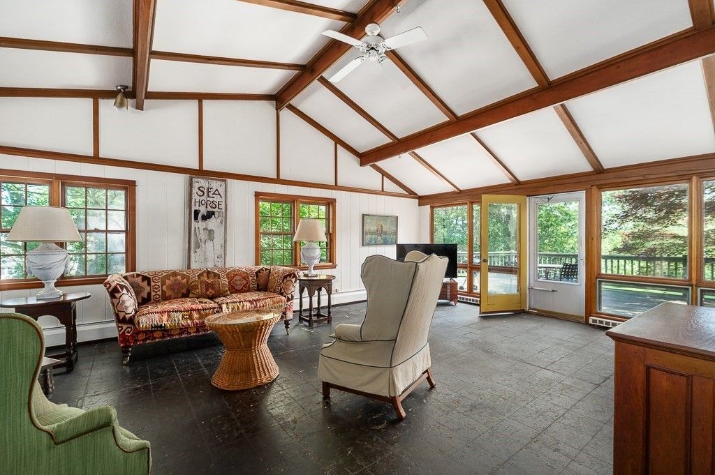 Interior, Living room, Sun Room, Wooden Beams