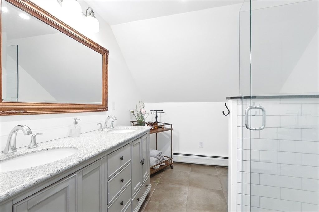 Bathroom, Dual Sink Vanities, Glass Shower, Interior