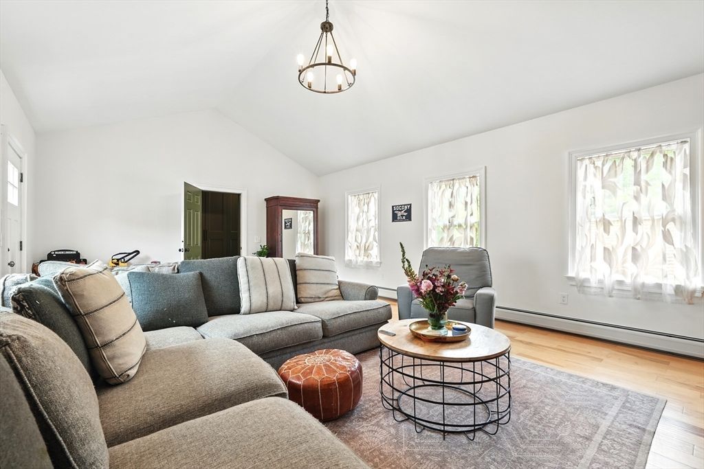 Interior, Living room, Pendant Lights, Wood Texture Flooring