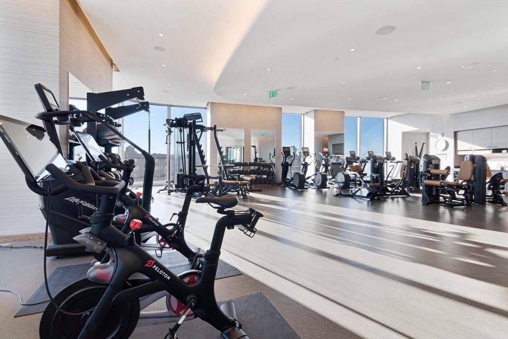 Fitness Equipment, Gym, Interior, Recessed Lighting