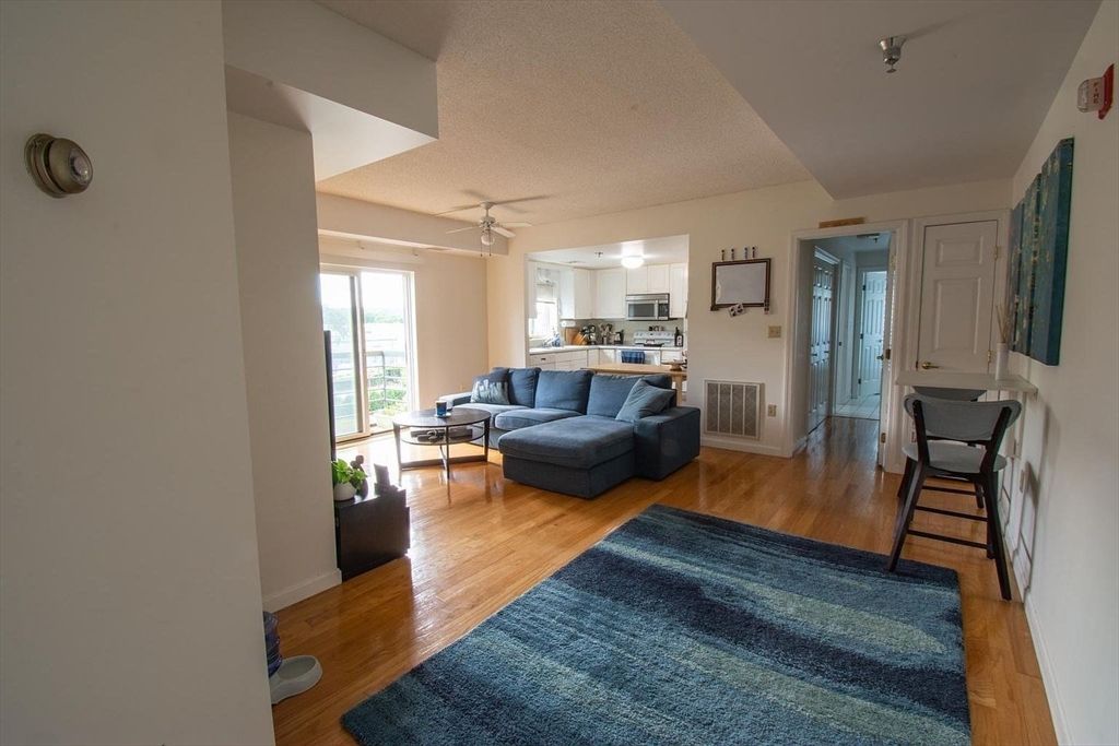 Interior, Kitchen, Living room, Stainless Steel Appliances, Wood Texture Flooring