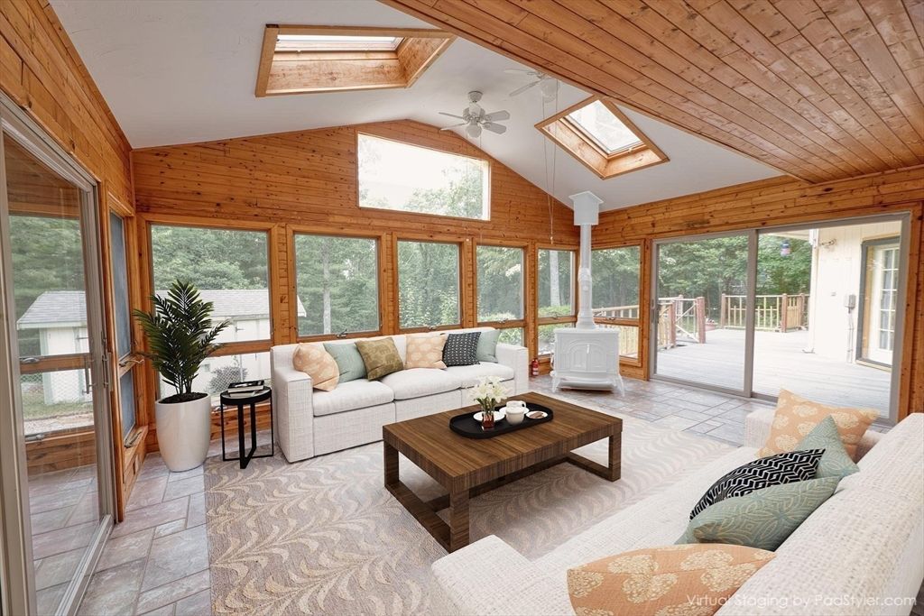 Interior, Living room, Sun Room, Wooden Ceilings, Wooden Walls
