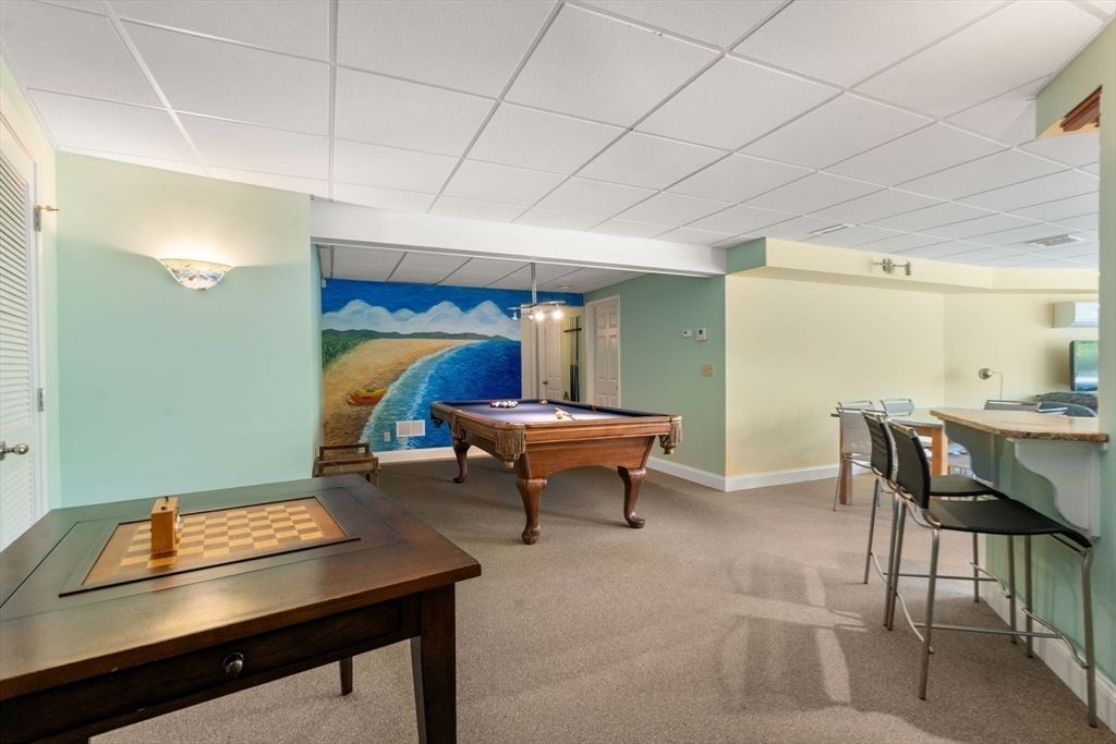 Billiard Table, Game Room, Interior, Pendant Lights