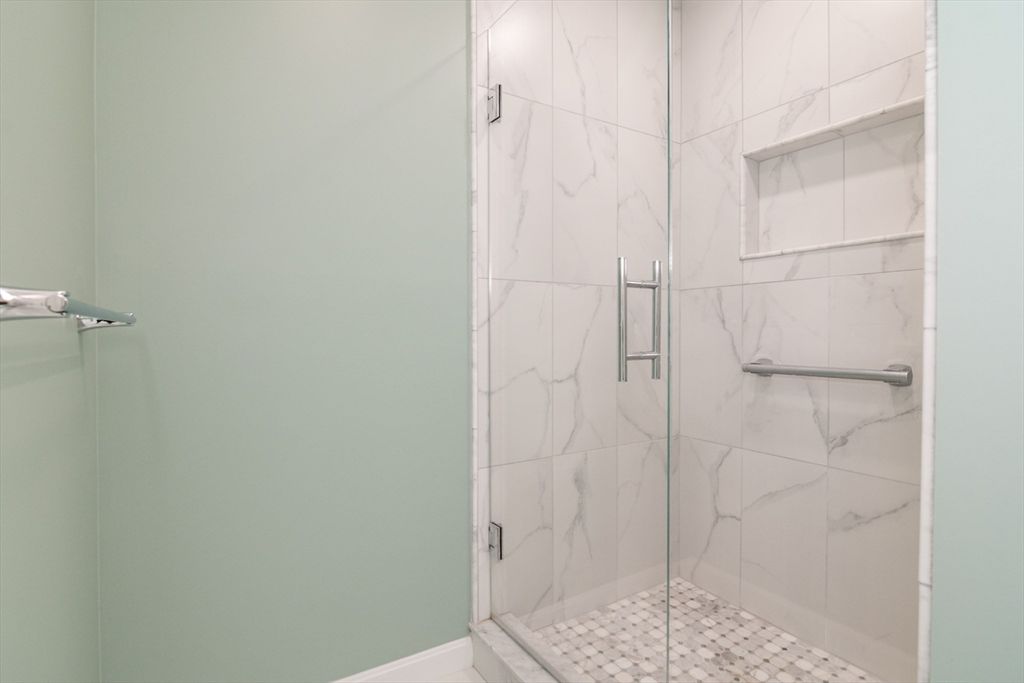 Bathroom, Glass Shower, Interior, Marble Walls