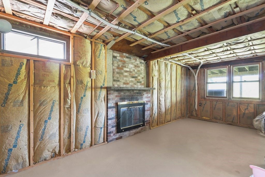 Empty room, Fireplace, Interior, Stone Walls