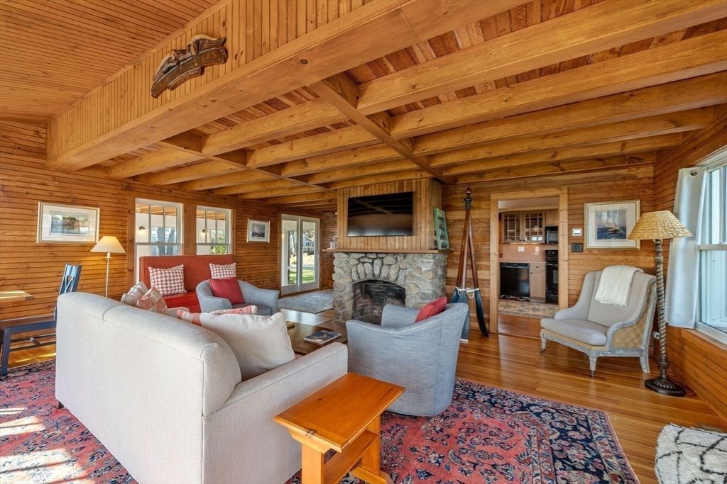 Fireplace, Interior, Living room, Wooden Beams, Wooden Ceilings, Wood Texture Flooring, Wooden Walls