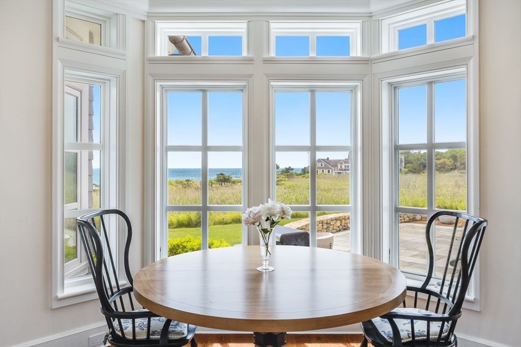 Dining room, Interior, Sun Room, Water, Wood Texture Flooring