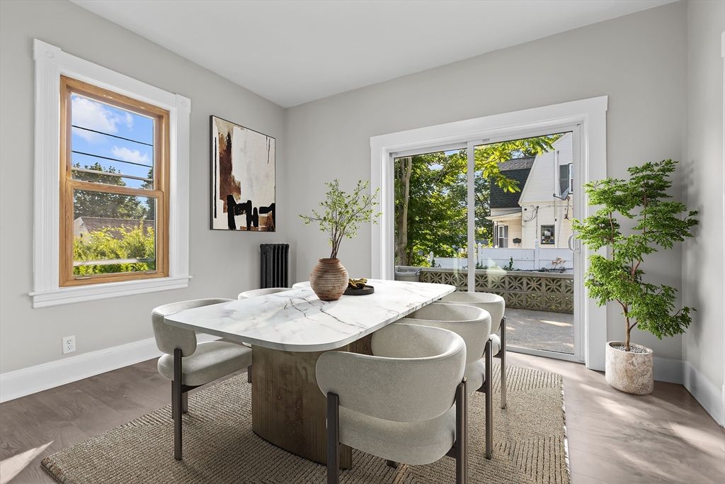 Dining room, Interior, Wood Texture Flooring