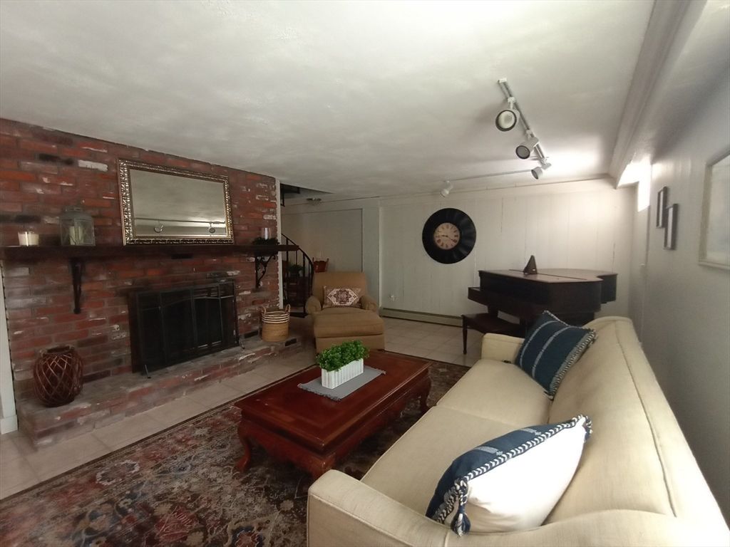 Fireplace, Interior, Living room, Piano, Stone Walls