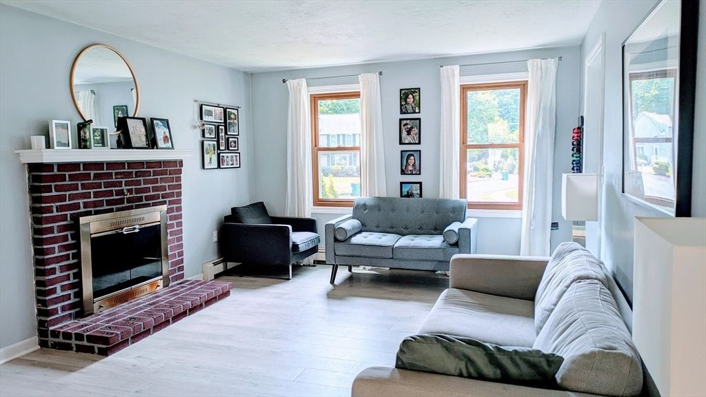 Fireplace, Interior, Living room, Wood Texture Flooring