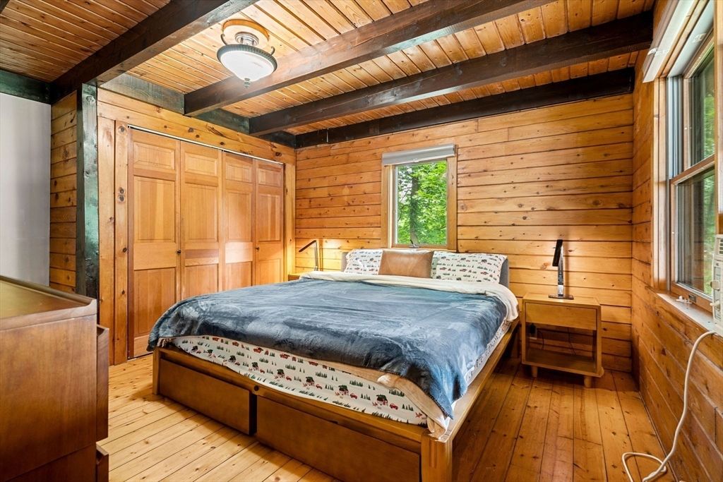 Bedroom, Interior, Wooden Beams, Wooden Ceilings, Wood Texture Flooring, Wooden Walls