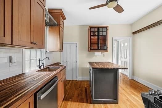 Interior, Kitchen, Wood Texture Flooring
