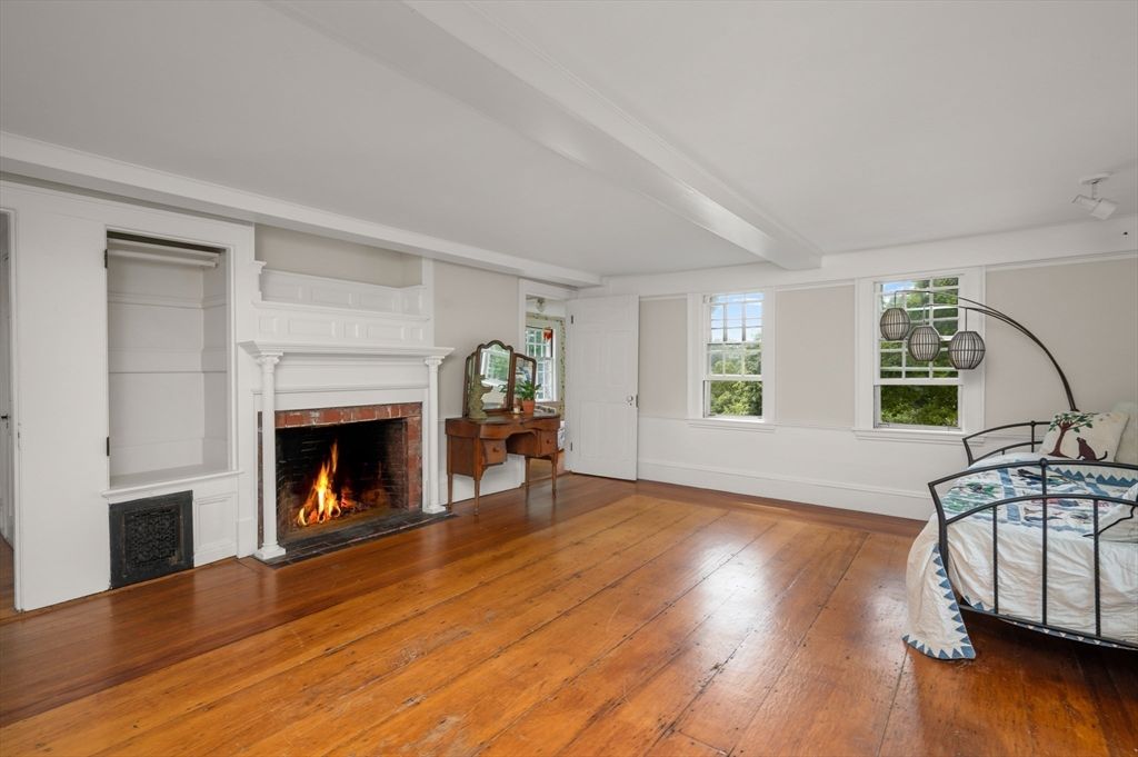 Fireplace, Interior, Wood Texture Flooring