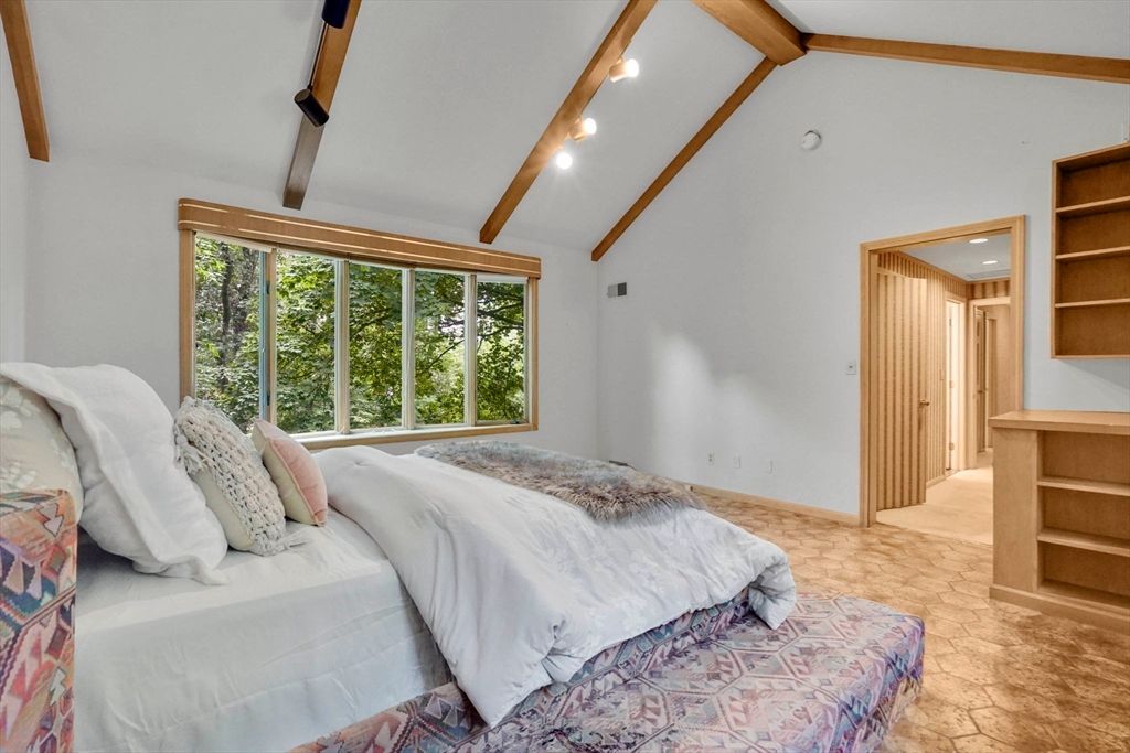 Bedroom, Interior, Wooden Beams
