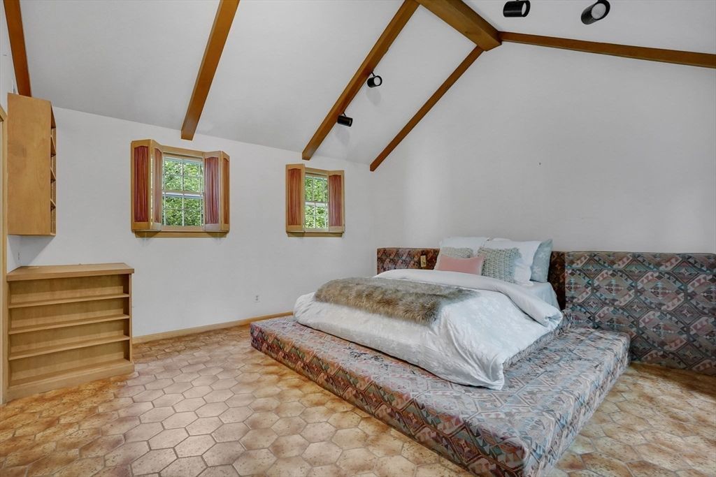 Bedroom, Interior, Wooden Beams