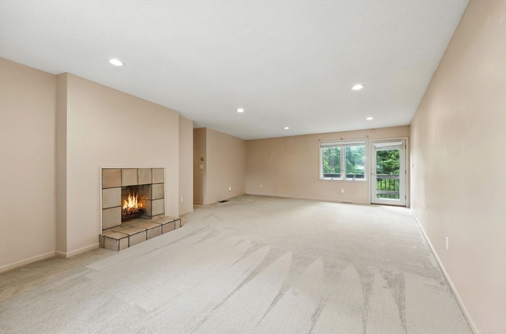 Empty room, Fireplace, Interior, Recessed Lighting