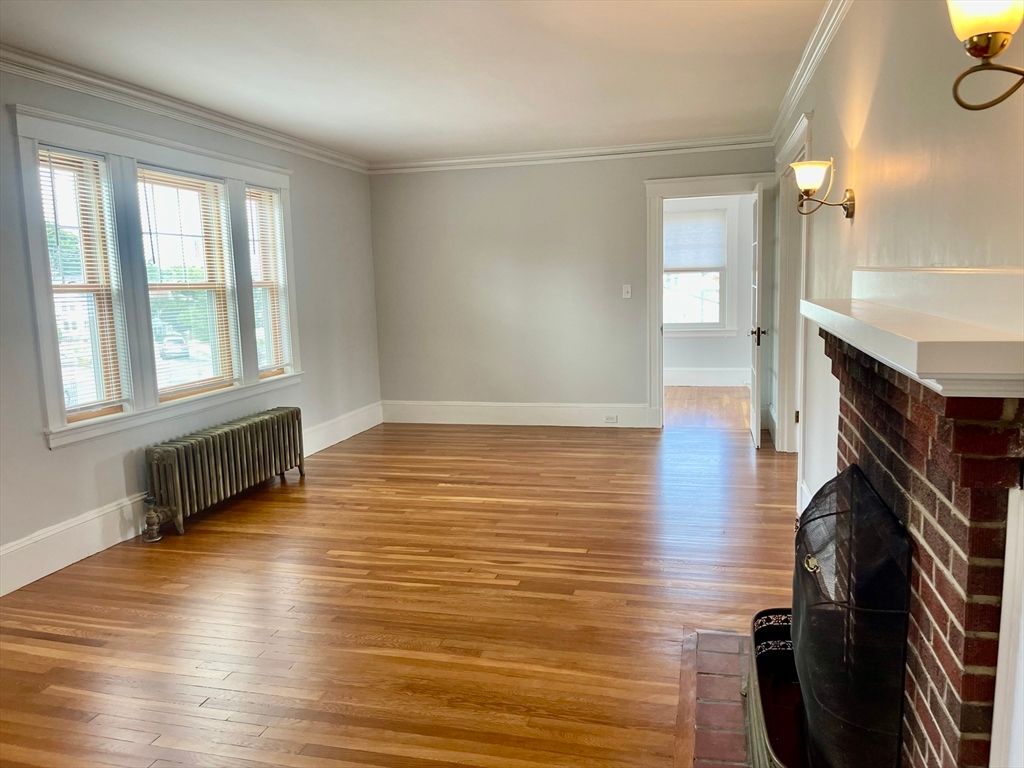 Empty room, Fireplace, Interior, Wood Texture Flooring