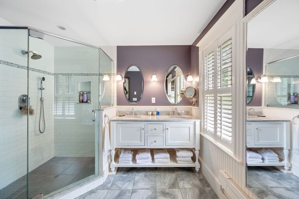 Bathroom, Dual Sink Vanities, Glass Shower, Interior