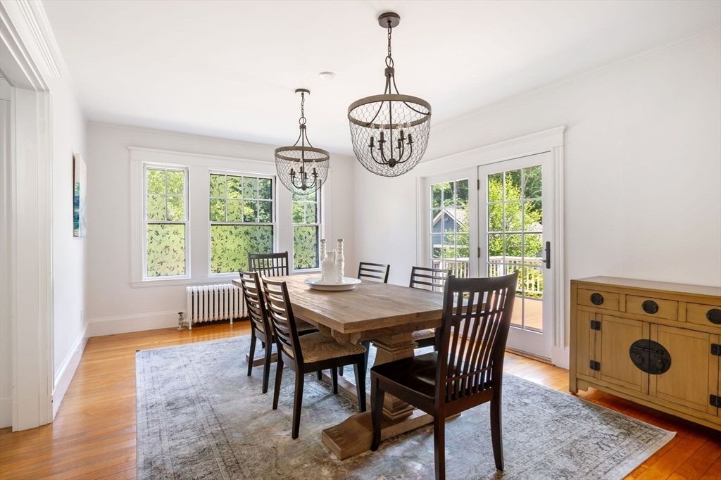 Chandelier, Dining room, Interior, Pendant Lights, Wood Texture Flooring