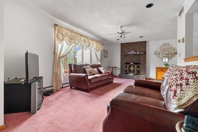 Fireplace, Interior, Living room, Stone Walls