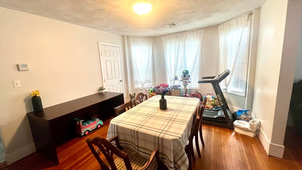 Dining room, Fitness Equipment, Interior, Wood Texture Flooring