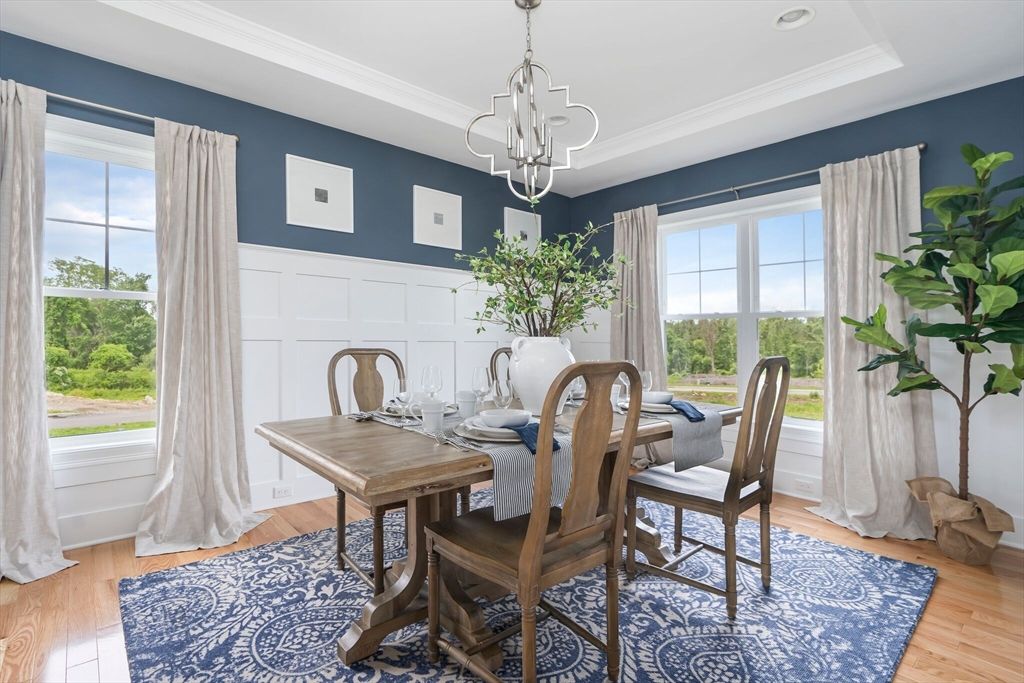 Chandelier, Dining room, Interior, Pendant Lights, Wood Texture Flooring