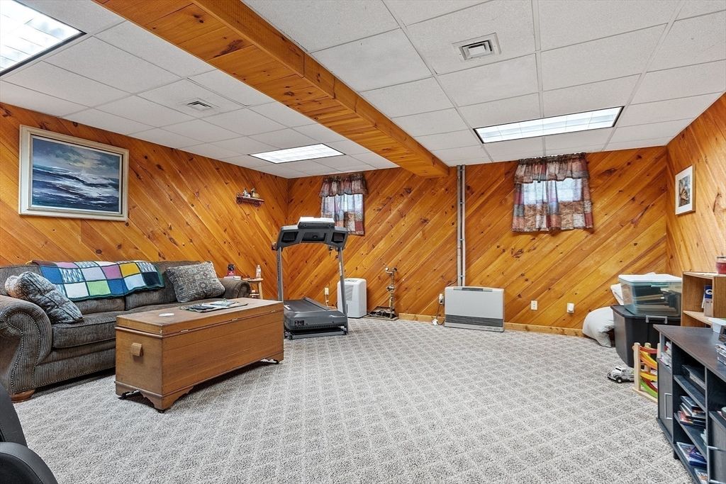 Fitness Equipment, Interior, Living room, Wooden Walls