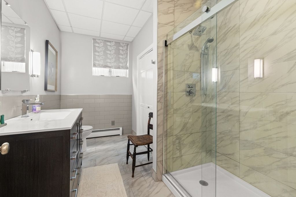 Bathroom, Glass Shower, Interior, Marble, Marble Walls