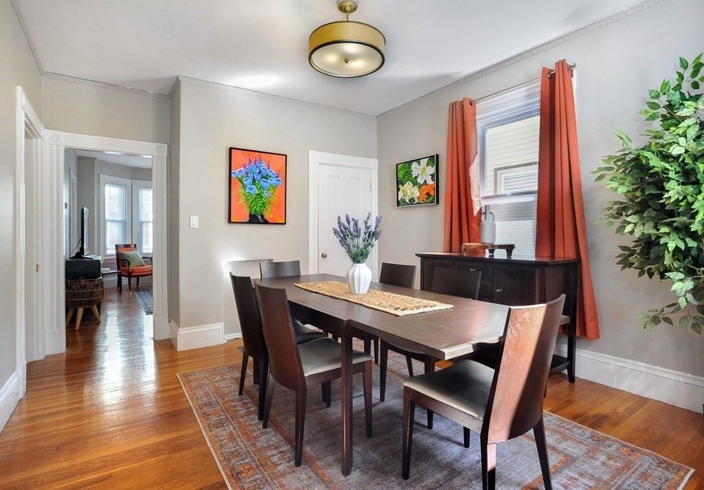 Dining room, Interior, Wood Texture Flooring