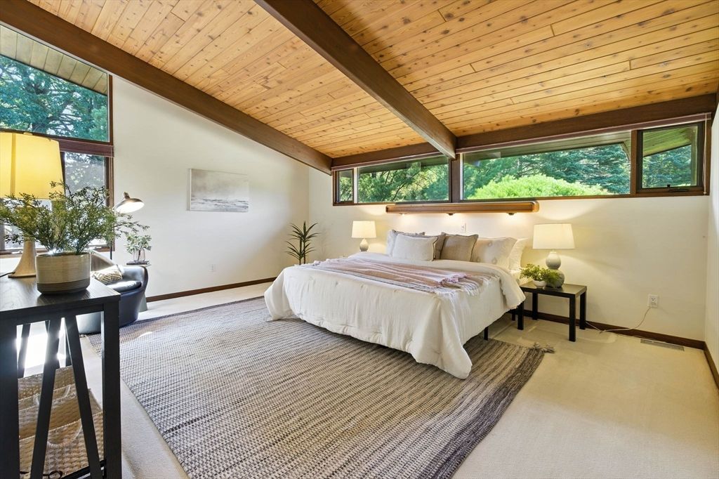 Bedroom, Interior, Wooden Beams, Wooden Ceilings