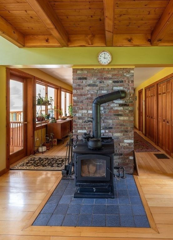 Fireplace, Interior, Wooden Beams, Wooden Ceilings, Wood Texture Flooring