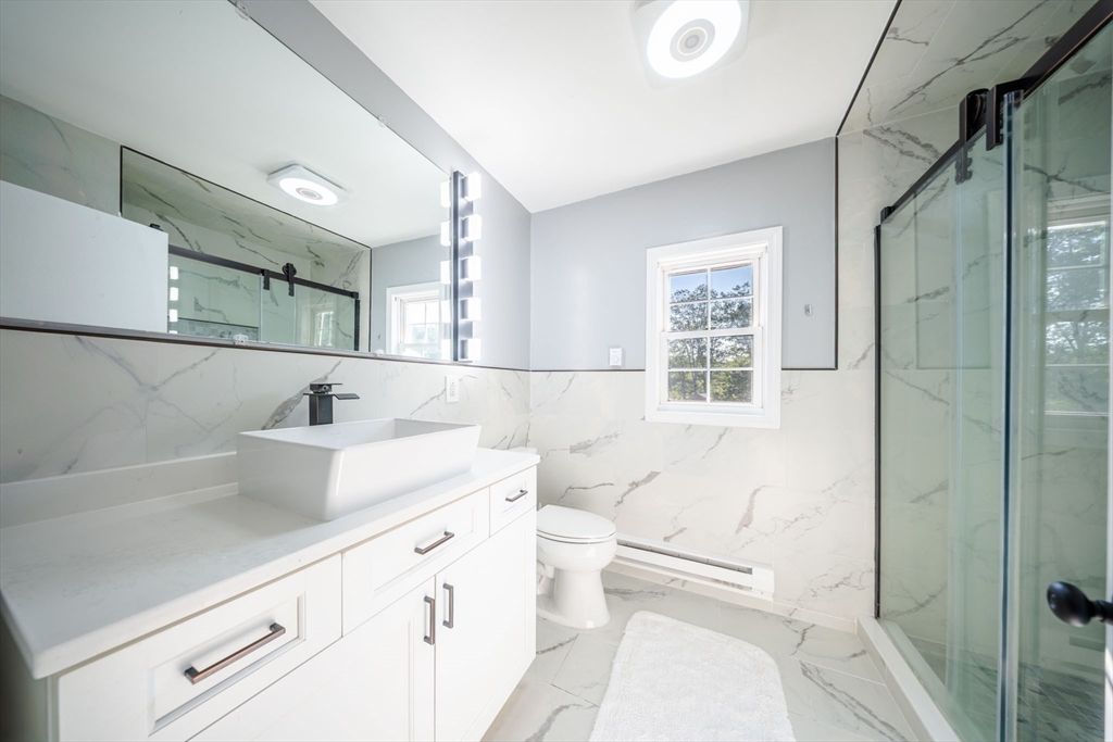 Bathroom, Glass Shower, Interior, Marble, Marble Walls