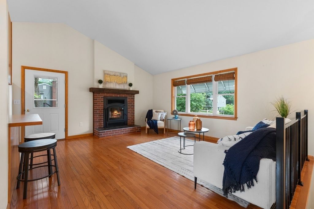 Fireplace, Interior, Living room, Wood Texture Flooring