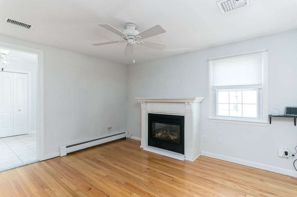 Empty room, Fireplace, Interior, Wood Texture Flooring
