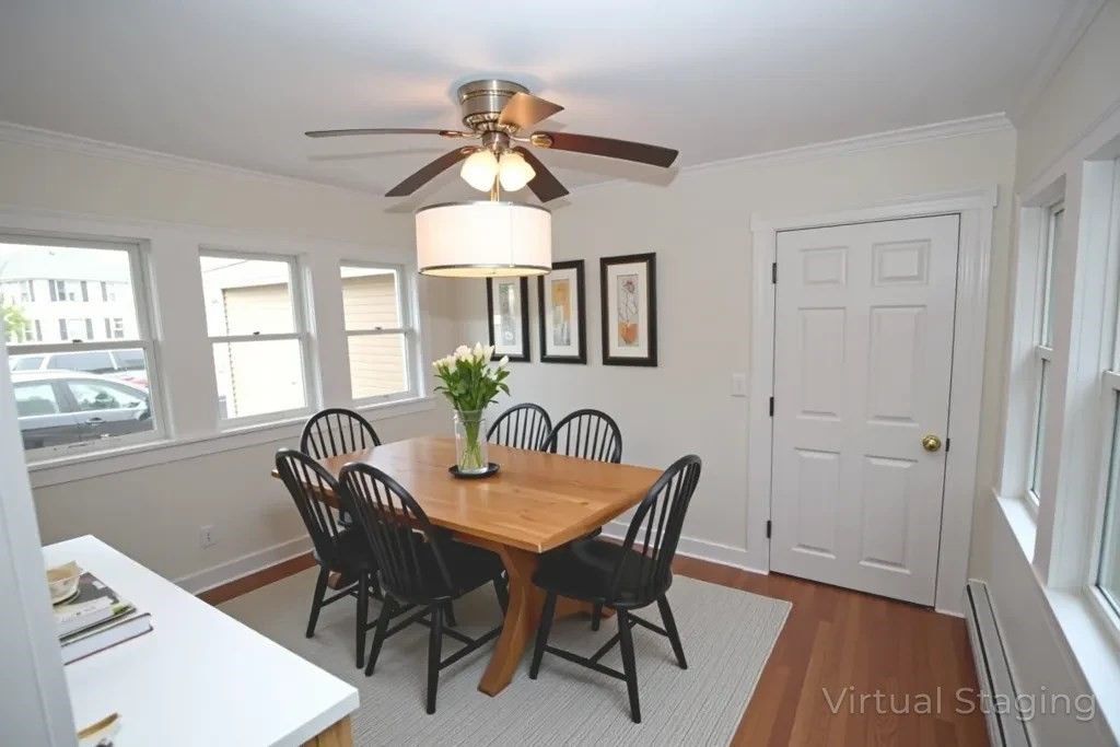 Dining room, Interior, Wood Texture Flooring