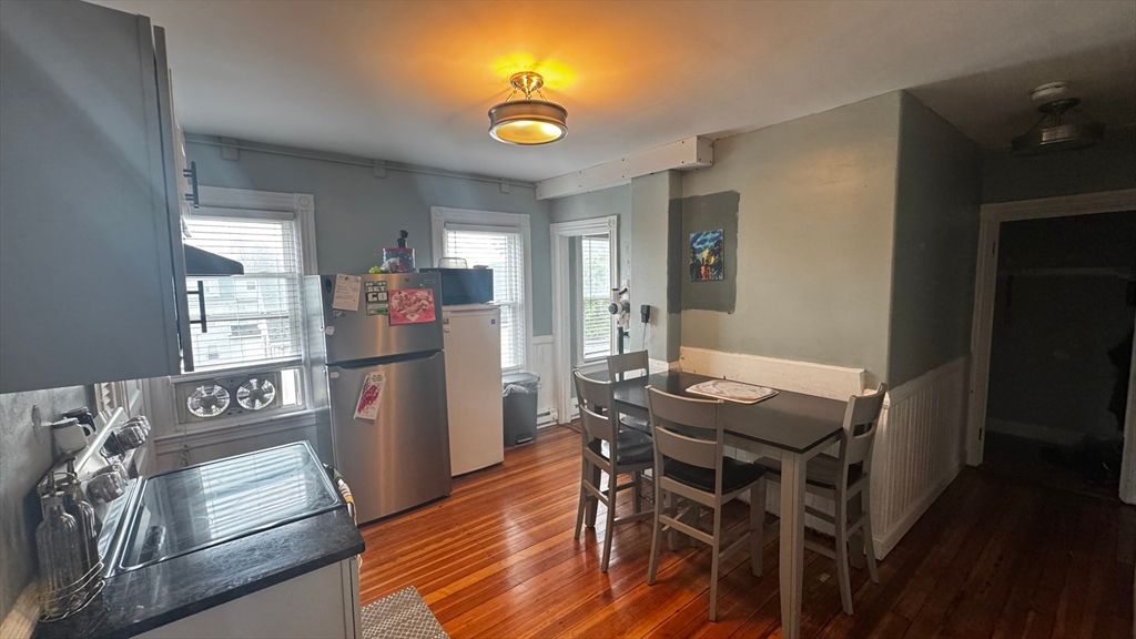 Dining room, Interior, Wood Texture Flooring