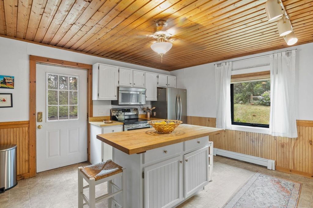 Interior, Kitchen, Stainless Steel Appliances, Wooden Ceilings