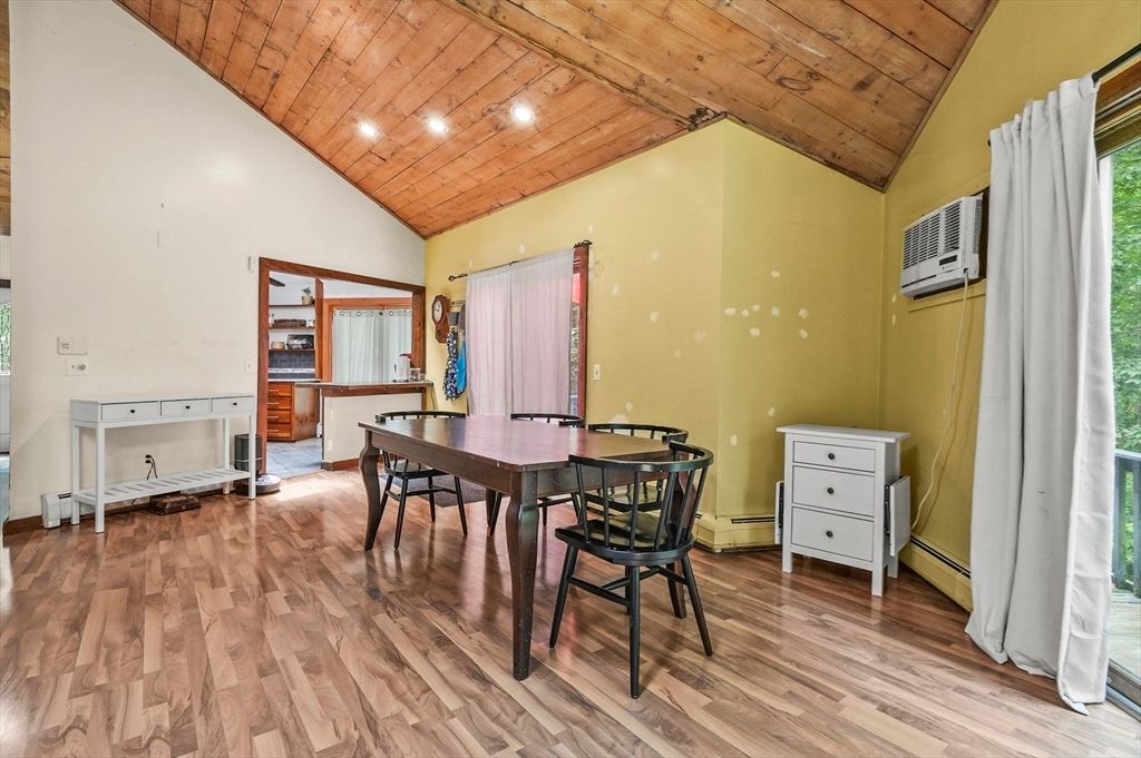Dining room, Interior, Wooden Ceilings, Wood Texture Flooring