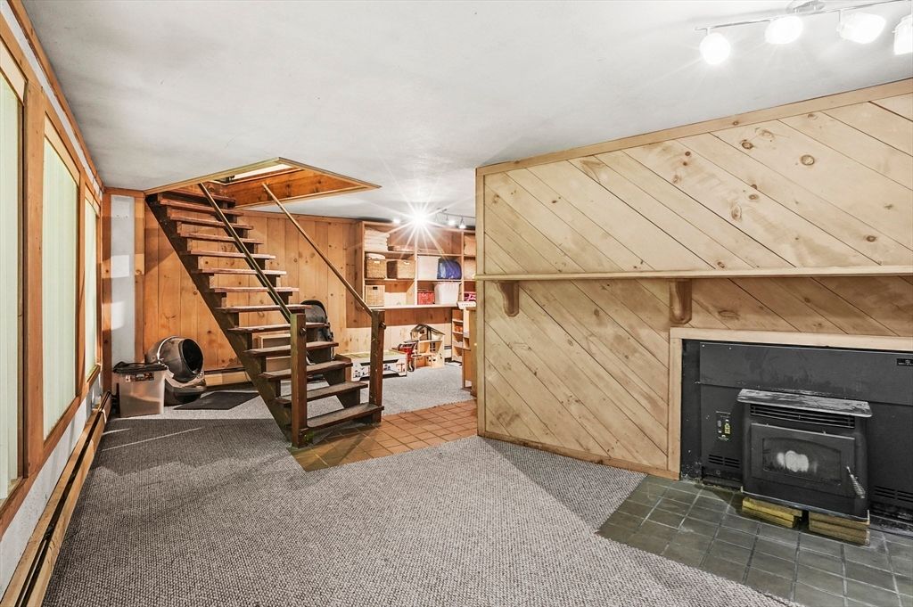 Fireplace, Interior, Wooden Walls