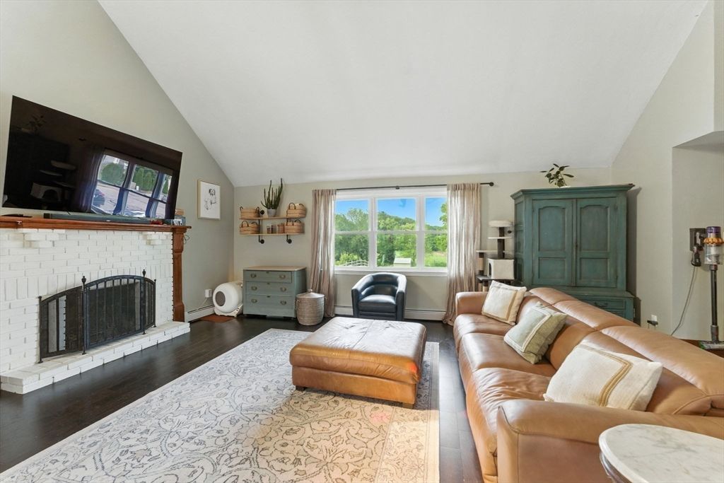 Fireplace, Interior, Living room, Wood Texture Flooring