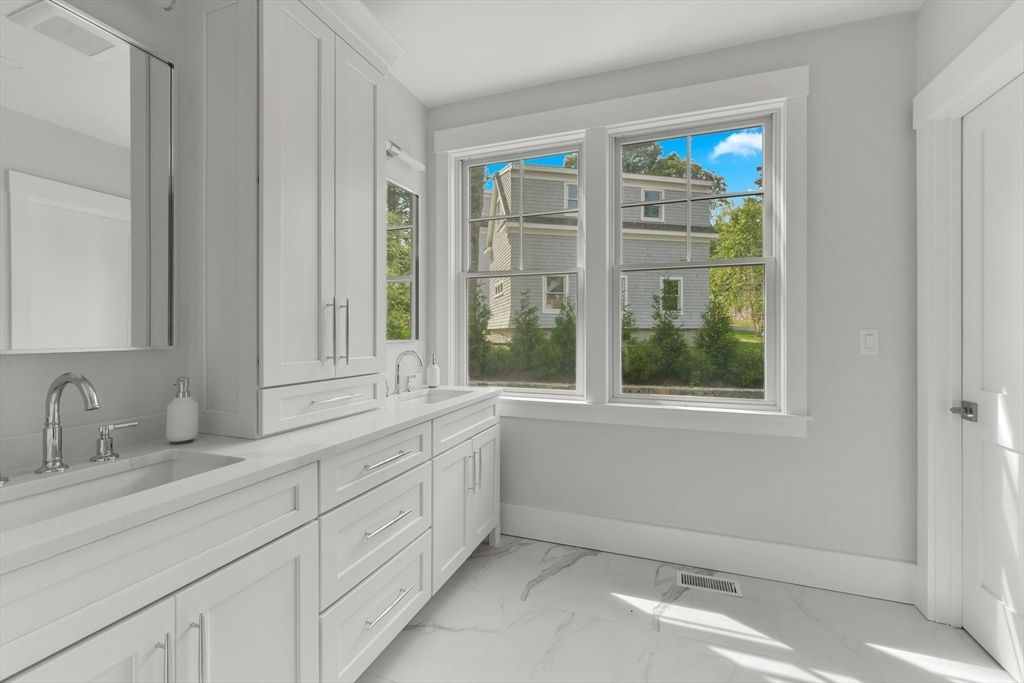 Bathroom, Dual Sink Vanities, Interior, Marble