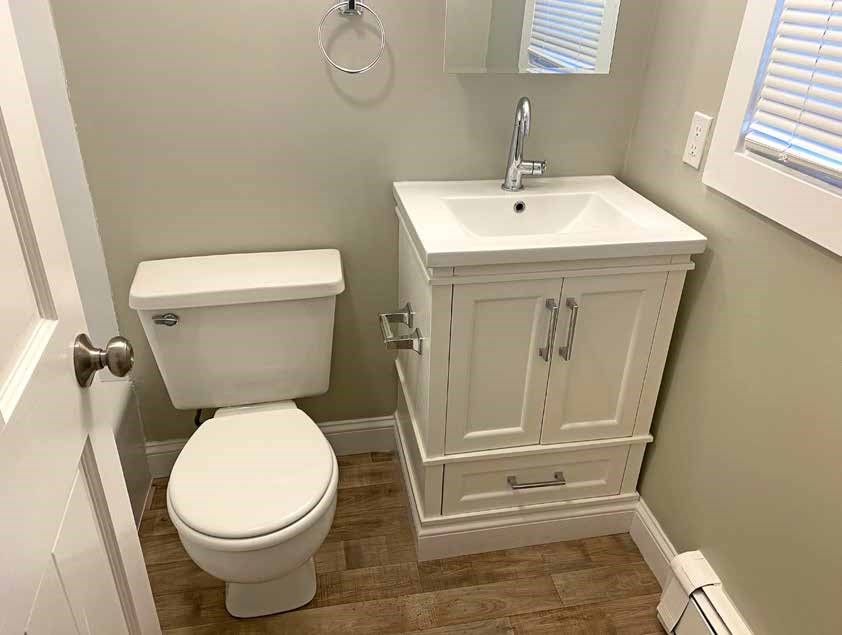 Bathroom, Interior, Wood Texture Flooring