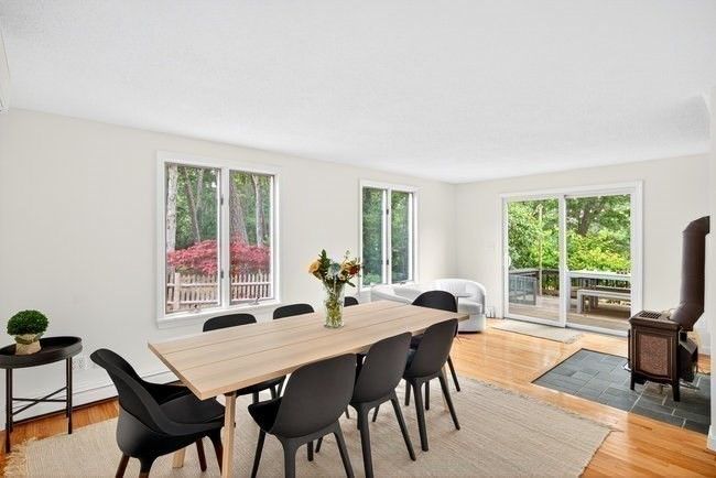 Dining room, Interior, Wood Texture Flooring