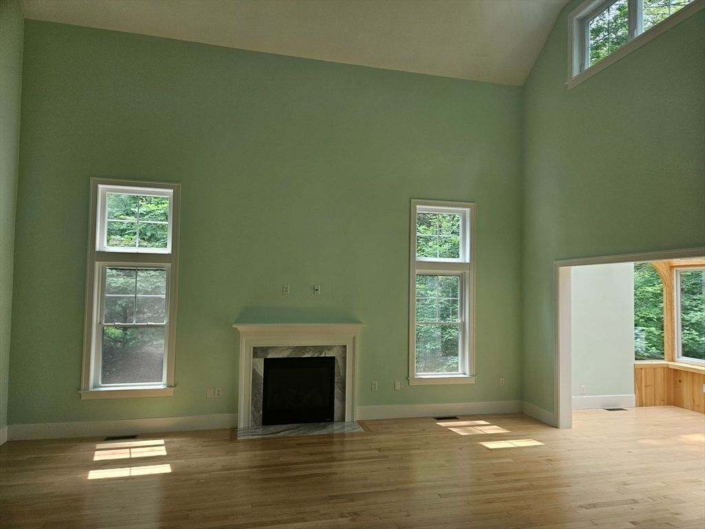 Empty room, Fireplace, Interior, Wood Texture Flooring