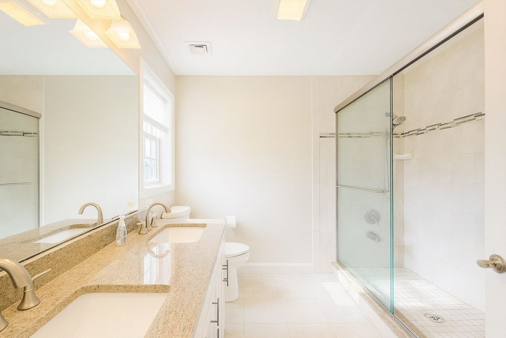 Bathroom, Dual Sink Vanities, Glass Shower, Interior