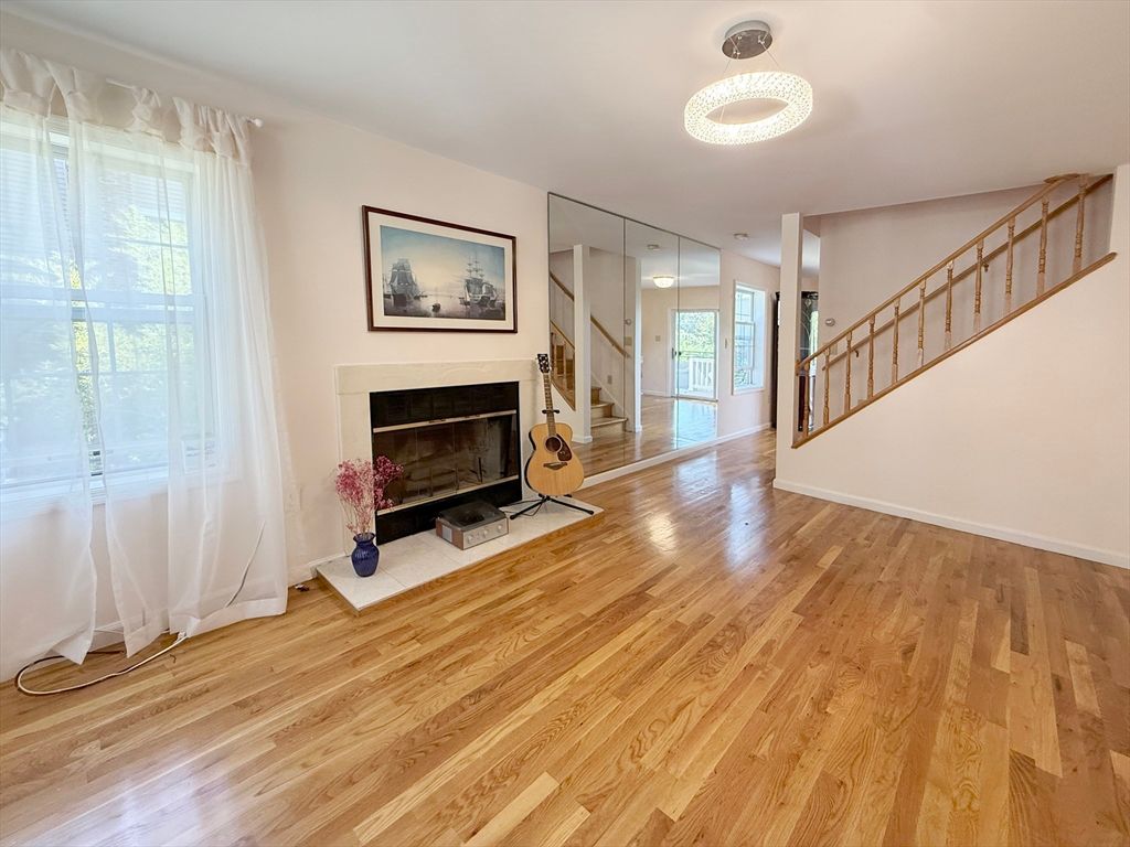 Empty room, Fireplace, Interior, Wood Texture Flooring