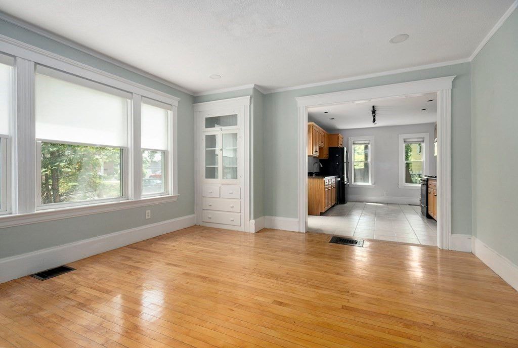 Empty room, Interior, Kitchen, Wood Texture Flooring
