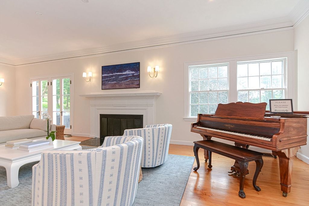 Fireplace, Interior, Living room, Piano, Wood Texture Flooring