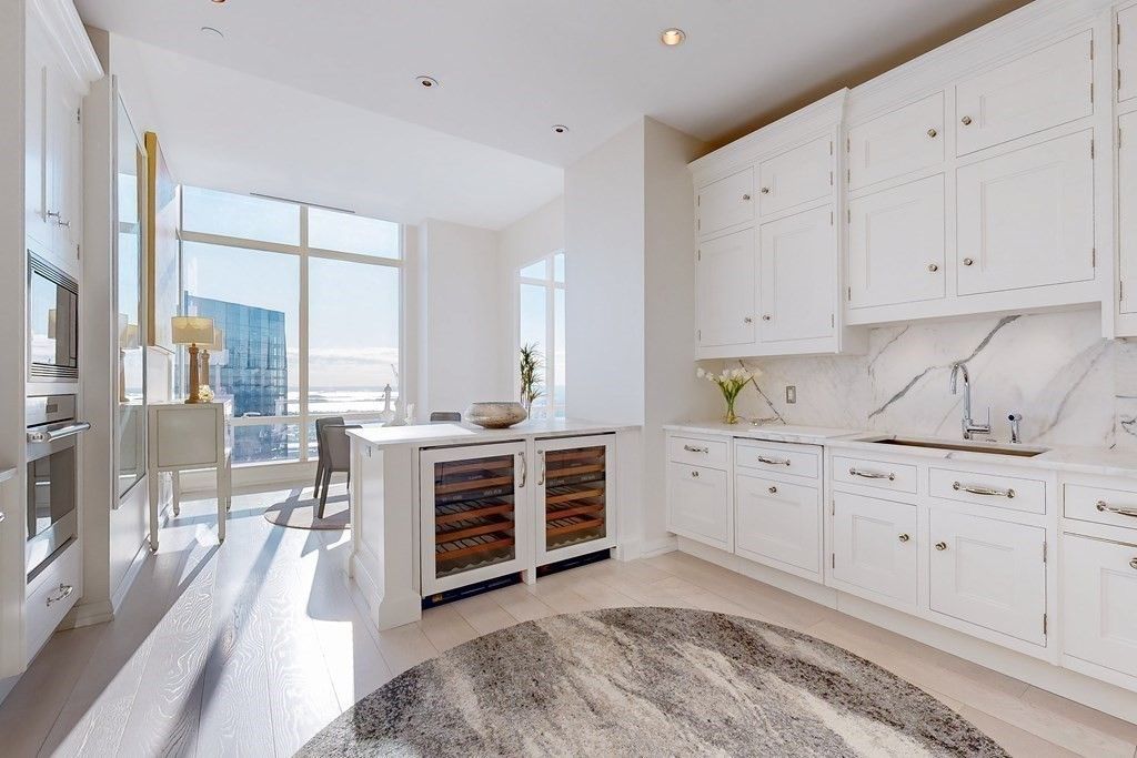 Interior, Kitchen, Marble Walls, Recessed Lighting